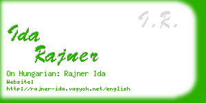 ida rajner business card